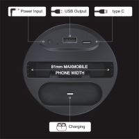 Autonabíječka Qi bezdrátová + CL adaptér + USB-A + Lightning AirPods - do držáku nápojů - černá (2)