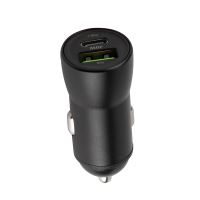 2v1 nabíjecí sada MAXLIFE - 20W autonabíječka + kabel USB-C / USB-C - 70cm - černá (2)