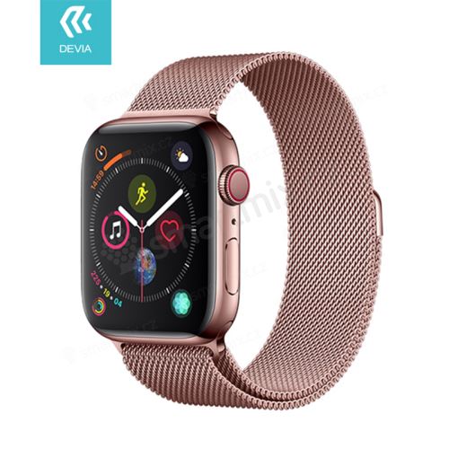 Řemínek DEVIA pro Apple Watch 44mm Series 4 / 5 / 42mm 1 2 3 - nerezový