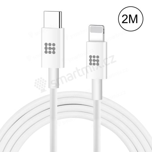 Nabíjecí kabel USB-C s Lightning konektorem HAWEEL pro Apple iPhone / iPad - bílý