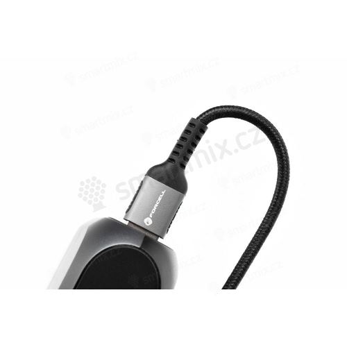 FORCELL F-ENERGY C256 kabel USB A na typ C QC4.0 3A 66W Cafule 0,25 m černý