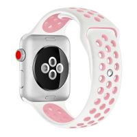 Řemínek pro Apple Watch Ultra 49mm / 46mm / 45mm / 44mm / 42mm - silikonový - bílý / růžový - (M/L) Řemínek pro Apple Watch Ultra 49mm / 46mm / 45mm / 44mm / 42mm - silikonový - bílý / růžový - (M/L)