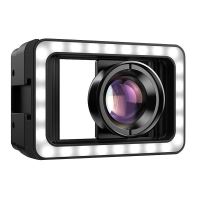 Makro objektiv 100mm APEXEL + LED blesk / světlo - držák telefonu + závit - černý Makro objektiv 100mm APEXEL + LED blesk / světlo - držák telefonu + závit - černý