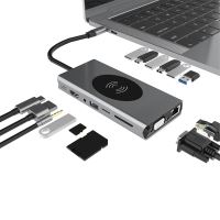 Rozbočovač / hub / adaptér 15v1 pro Apple MacBook Air / Pro - USB-C na USB-C + HDMI + Qi nabíječka Rozbočovač / hub / adaptér 15v1 pro Apple MacBook Air / Pro - USB-C na USB-C + HDMI + Qi nabíječka