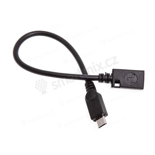 Přepojka / rekuce mini USB na micro USB - 20 cm - černá