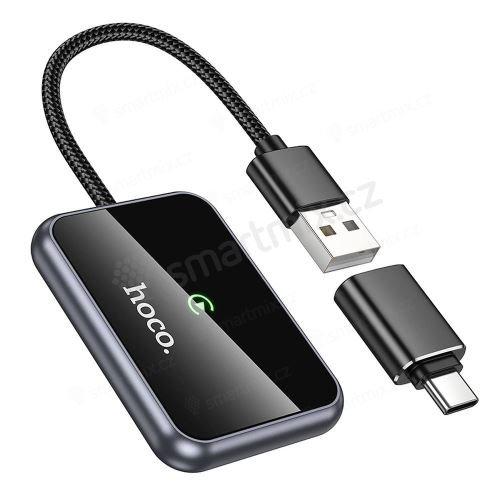 Bezdrátový adaptér CarPlay Hoco USB A / USB C HU1 černý