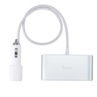 Rozbočovač do auta HOCO 3 v 1 s digitálním displejem + 2 x USB A 2,1 A Z13, stříbrný Rozbočovač do auta HOCO 3 v 1 s digitálním displejem + 2 x USB A 2,1 A Z13, stříbrný