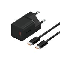 Nabíjecí sada BASEUS GaN5 30W - USB-C + kabel USB-C / USB-C 100W 1m