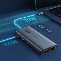 Dokovací stanice CHOETECH pro Apple MacBook - USB-C na USB-C + 4x USB-A + 2x HDMI + ethernet + VGA (2)