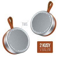 Reproduktory DEVIA Grace TWS - Bluetooth 4.2 - sada 2 kusů - stříbrné / černé Reproduktory DEVIA Grace TWS - Bluetooth 4.2 - sada 2 kusů - stříbrné / černé