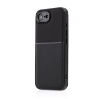 Kryt NOBLE pro Apple iPhone 16e / 17e - umělá kůže / gumový - černý