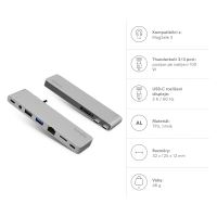 Přepojka EPICO Hub Pro III - 2x USB-C na 2x USB-A + 2x USB-C + ethernet + 3,5mm jack + Micro SD (1)