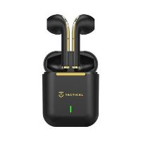 Sluchátka Bluetooth bezdrátová TACTICAL - TWS - pecky - černá / zlatá Sluchátka Bluetooth bezdrátová TACTICAL - TWS - pecky - černá / zlatá