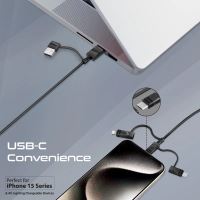 Synchronizační a nabíjecí kabel PROMATE 5v1 - USB-A / USB-C na USB-C / Lightning / MicroB - 1,2m - černý (2)