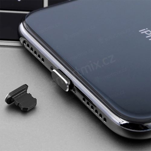 Záslepka konektoru Lightning pro Apple iPhone / iPad - antiprachová - hliníková