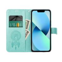 MEZZO Pouzdro na knihy pro SAMSUNG A16 5G dreamcatcher zelené (1)