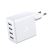 EU napájecí adaptér / nabíječka SWISSTEN Smart IC s 4x USB porty (4A) - bílý