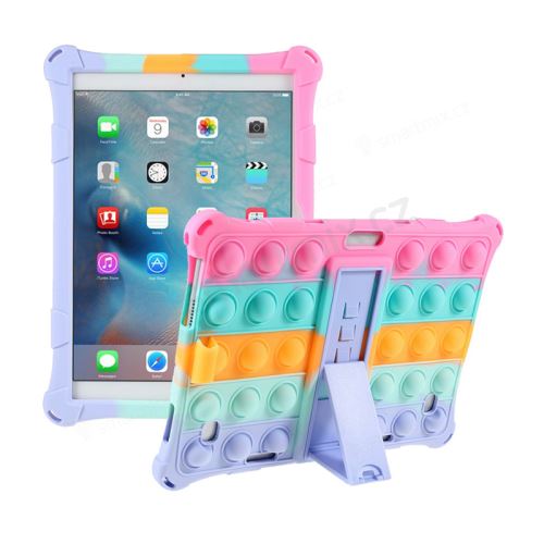 Univerzální kryt pro tablet / iPad 9 - 10" - stojánek - bubliny "pop-it" - silikonový