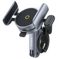 Držák na kolo Baseus PrimeTrip - podpora MagSafe + čelisti - černý / šedý Držák na kolo Baseus PrimeTrip - podpora MagSafe + čelisti - černý / šedý