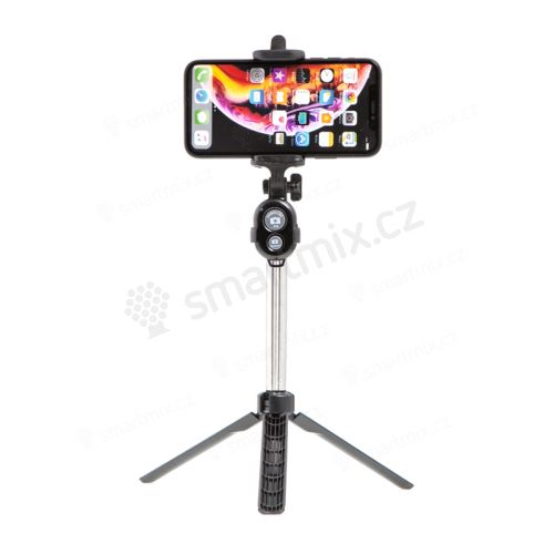 Selfie tyč / monopod + stativ / tripod - Bluetooth spoušť - plastová