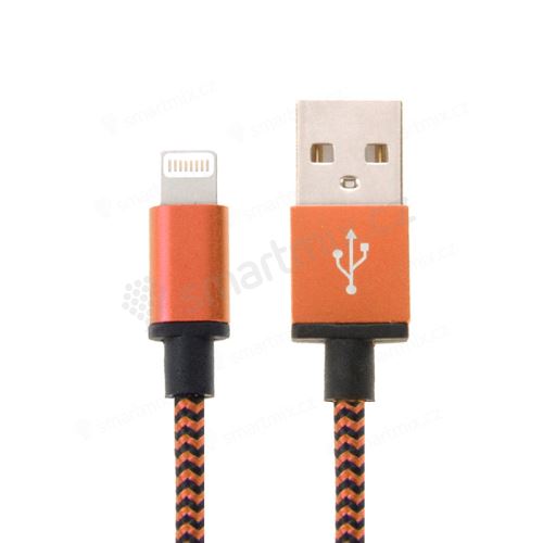 Synchronizační a nabíjecí kabel Lightning - tkanička - 2m