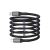 Kabel USB-C / Lightning MAXLIFE - magnetický - 27W - tkanička - černý