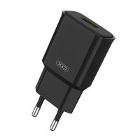 Nabíječka / EU napájecí adaptér XO L92D - USB-A - 18W QC - černá Nabíječka / EU napájecí adaptér XO L92D - USB-A - 18W QC - černá
