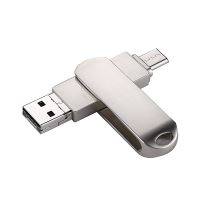 Flash disk 32 GB 2v1 pro Apple iPhone a další zařízení - Lightning / USB / USB-A - kovový - stříbrný (8)