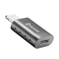 Přepojka / redukce SWISSTEN - Lightning samec na USB-C 3.1 samice - kovová - černá