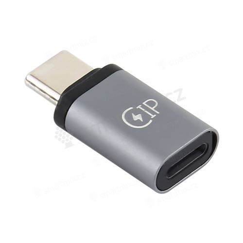 Přepojka / redukce Lightning samice na USB-C samec - nabíjecí - kovová