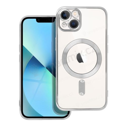 Pouzdro ELECTRO MAG COVER kompatibilní s MagSafe pro IPHONE 13 stříbrné