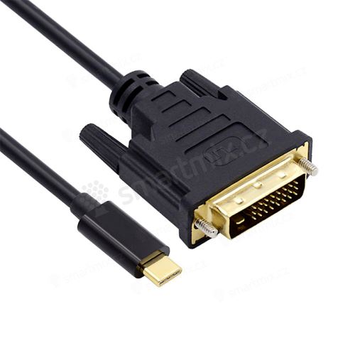 Video kabel USB-C / DVI 1080P - 1,8m - černý
