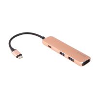 Přepojka / hub EPICO pro Apple MacBook / iPad - USB-C na 2x USB-A + USB-C + HDMI - zlatá (5)
