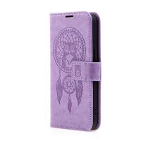 Pouzdro MEZZO Book pro Apple iPhone 16e / 17e - lapač snů - fialový
