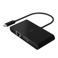 Přepojka / redukce / hub BELKIN USB-C na HDMI / VGA / RJ-45 / USB-A / USB-C - černá Přepojka / redukce / hub BELKIN USB-C na HDMI / VGA / RJ-45 / USB-A / USB-C - černá