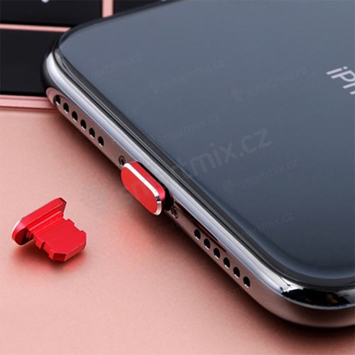 Záslepka konektoru Lightning pro Apple iPhone / iPad - antiprachová - hliníková