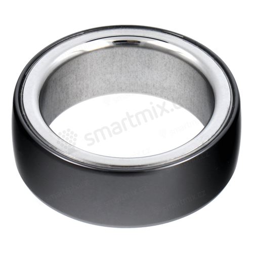Smart Ring R8 - chytrý keramický prsten s nabíjecí krabičkou Velikost 18 mm černá
