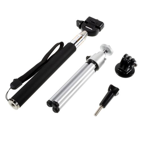 Selfie tyč / monopod - teleskopická + stativ / tripod + redukce pro kamery - sada 3v1