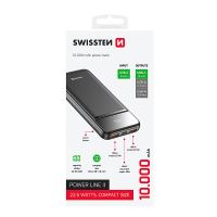 Externí baterie / power bank SWISSTEN Power Line II - USB + USB-C - černá (2)