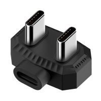 Přepojka USB-C + USB-C samec + Lightning samice - pro nabíjení mikrofonu - černá Přepojka USB-C + USB-C samec + Lightning samice - pro nabíjení mikrofonu - černá