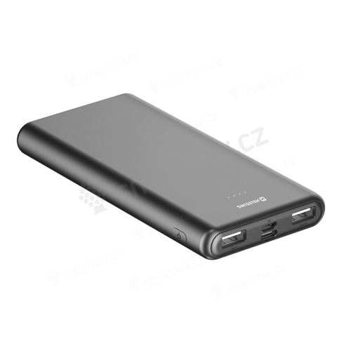 Externí baterie / power bank SWISSTEN Worx II - 2x USB-A + USB-C - 10000 mAh - černá
