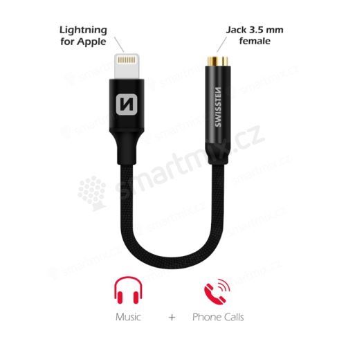 Přepojka / adaptér Lightning SWISSTEN na 3,5mm jack - pro Apple iPhone - 15 cm