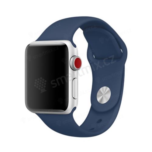 Řemínek pro Apple Watch 44mm Series 4 / 42mm 1 2 3 - velikost M / L - silikonový