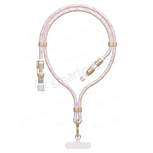 Kabel / šňůrka 4v1 DUDAO L20MAX 4v1 USB-A / USB-C / Lightning PD QC 65W 1,5m