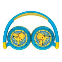 Bezdrátová Bluetooth sluchátka Pokémon Pikachu - USB-C - žlutá / modrá (2)