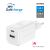 45W EU adaptér / nabíječka SWISSTEN GaN - mini provedení - USB-C + USB-A - bílý