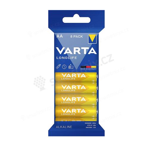 Alkalická baterie VARTA Longlife - nenabíjecí - sada 8ks