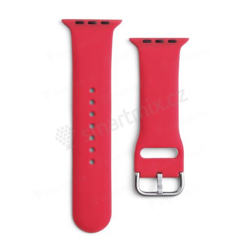Řemínek pro Apple Watch 49mm / 45mm / 44mm / 42mm - M / L - silikonový - kovová spona