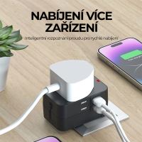 Cestovní adaptér WOZINSKY - EU / US / AUS / UK + 2x USB-A - 24W - černý (11)