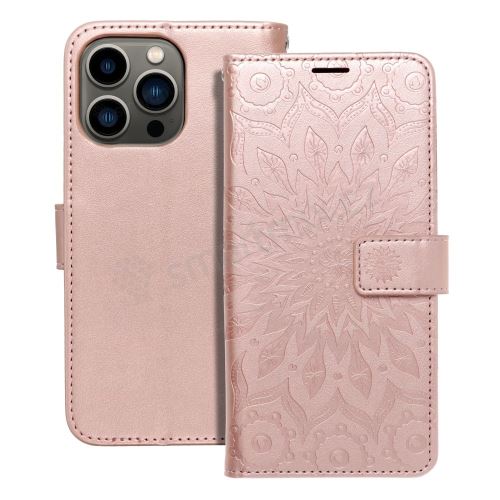 MEZZO Book pouzdro pro IPHONE 13 PRO mandala rose gold